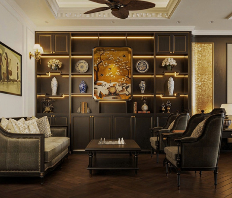 KIẾN TẠO PHÒNG NGỦ MASTER ẤM CÚNG VÀ TINH TẾ TÂN CỔ ĐIỂN CHO ÔNG BÀ TẠI ĐÔNG ANH